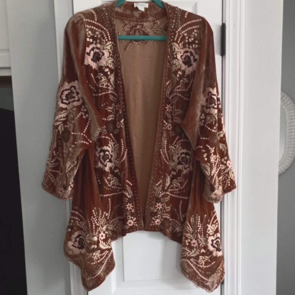 Sundance Brown Floral Embroidered Jacket